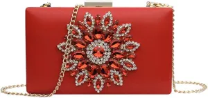Cute Diamond Evening Clutch Purse Shoulder Bag Crossbody Handbag With Chain For Women