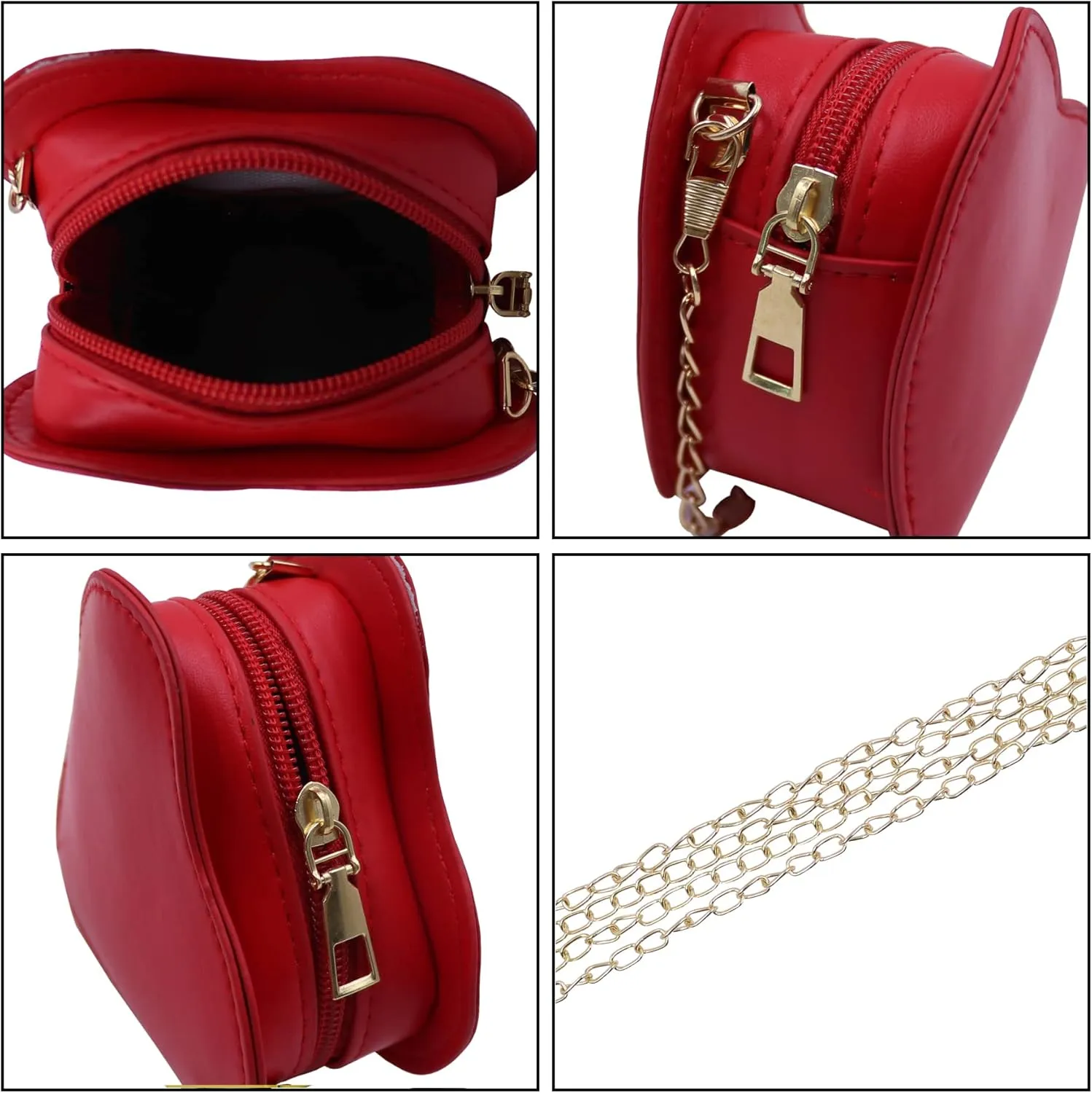 Cute Heart Shape Shoulder Bag Crossbody Handbags Coin Change Purse for Little Girls Toddlers