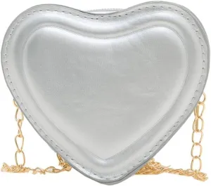 Cute Heart Shape Shoulder Bag Crossbody Handbags Coin Change Purse for Little Girls Toddlers