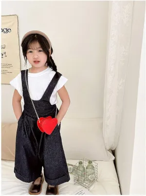 Cute Heart Shape Shoulder Bag Crossbody Handbags Coin Change Purse for Little Girls Toddlers