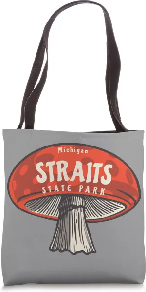 Cute Mushroom Straits State Park Michigan Mycology Tote Bag
