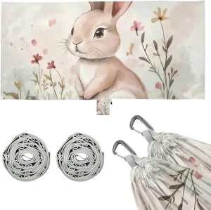 Cute Rabbit Flower Easter Camping Hammock with Tree Straps Indoor Hammock for Outside Camping Essentials