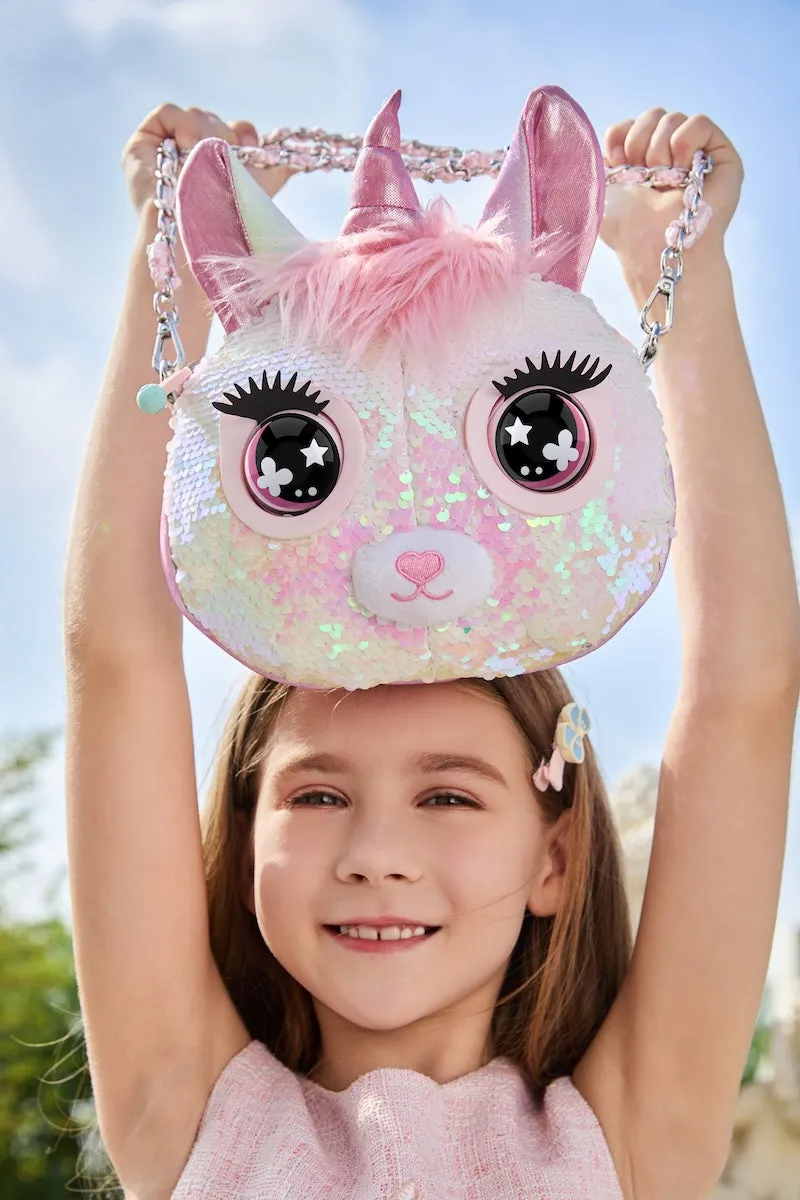Cute Sparkly Bags for Girls Round Small Bag Unicorn Dreams | BeBling Bag