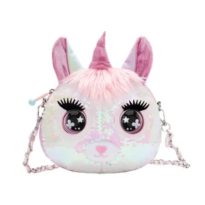 Cute Sparkly Bags for Girls Round Small Bag Unicorn Dreams | BeBling Bag
