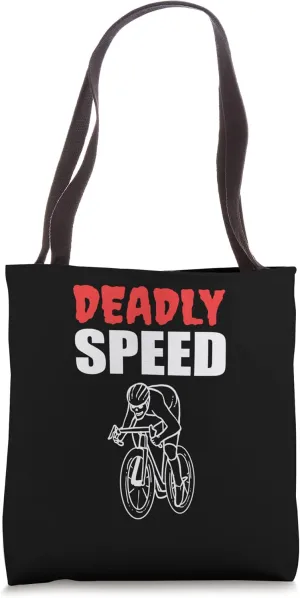 Deadly Speed Motorbiker Tote Bag