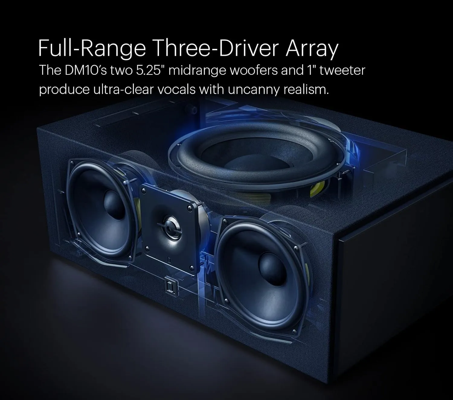 Definitive Technology Dymension DM10 Center Channel Speaker, (2) 5.25" Midrange Woofer, 1" Tweeter, 9" Passive Bass Radiator, for Dymension Series Home Speakers, Immersive Home Theater Audio, Black