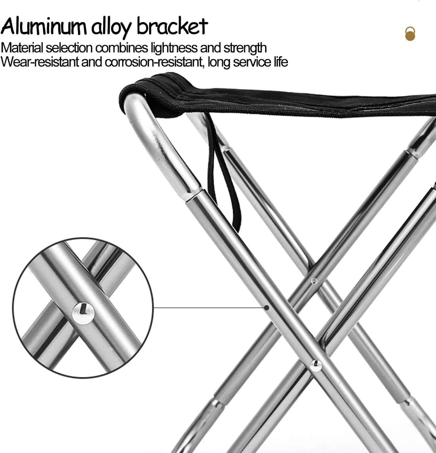 DELURA Ultralight Portable Folding Camping Stool for Outdoor Fishing Hiking Backpacking Travelling Little Stools (Color : B)