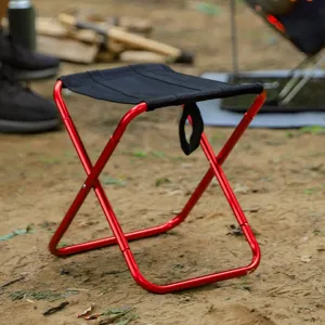DELURA Ultralight Portable Folding Camping Stool for Outdoor Fishing Hiking Backpacking Travelling Little Stools (Color : B)