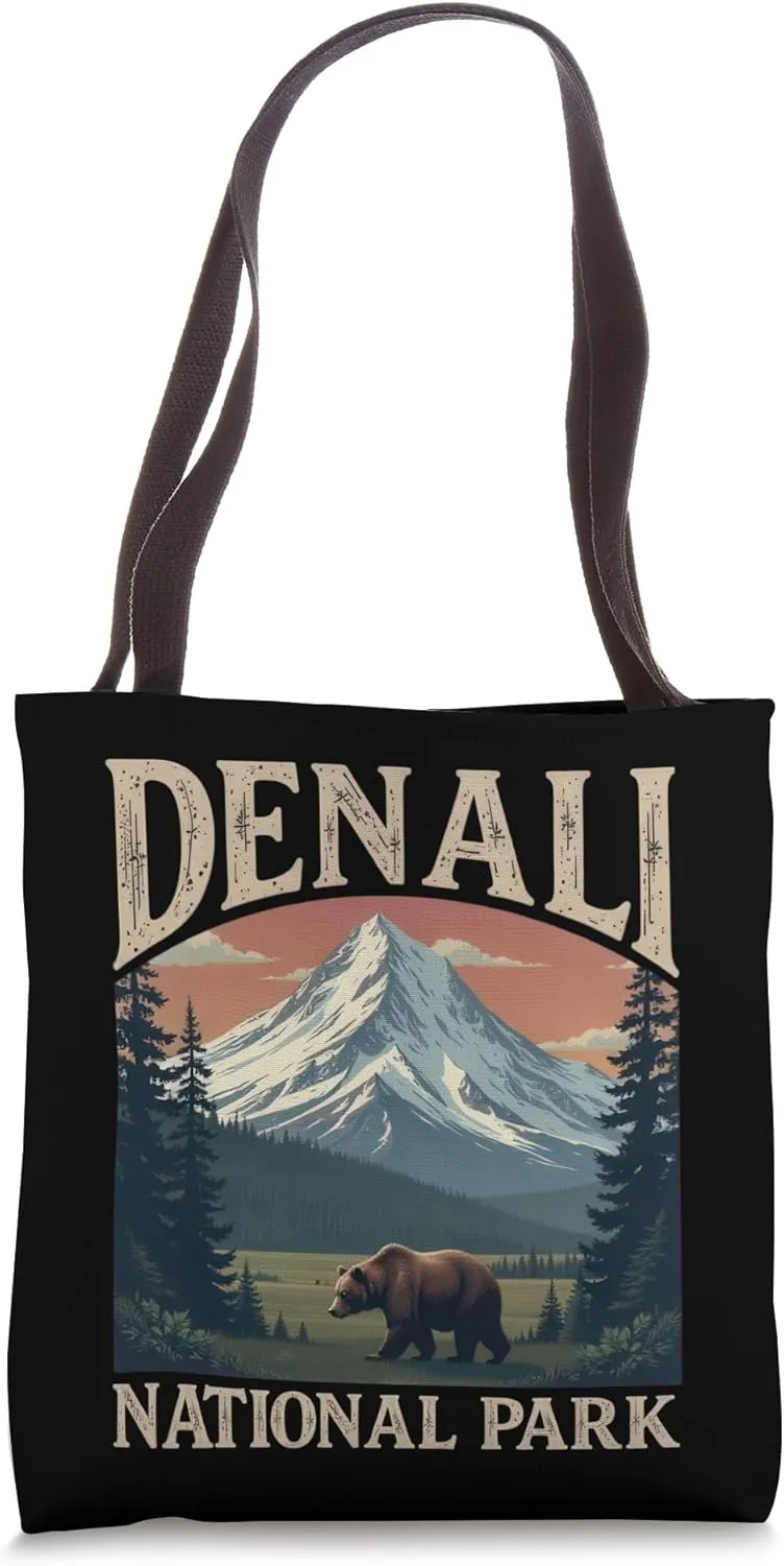 Denali Mountain Peak Elevation Alaska National Park Tote Bag