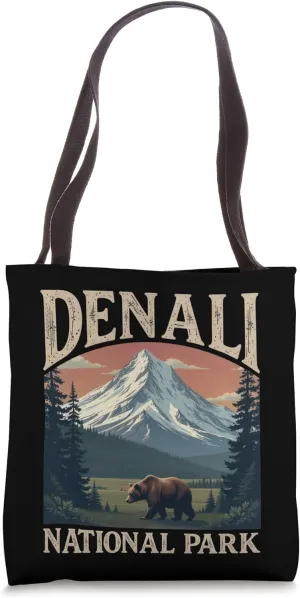 Denali Mountain Peak Elevation Alaska National Park Tote Bag