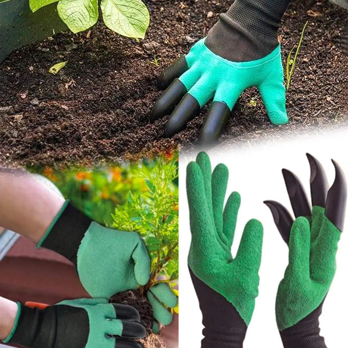 DeoDap Gardening Tools - Flover Cutter & Garden Tool Wooden Handle (3pcs-Hand Cultivator, Small Trowel, Garden Fork)