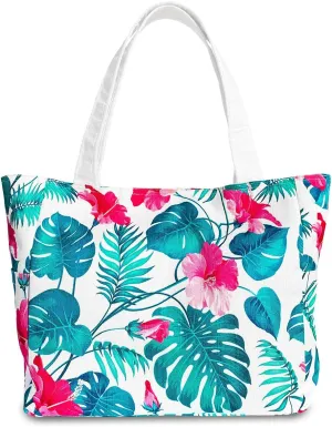 Designer Beach Bag and Tote – Large Waterproof & Sandproof Summer Bag for Vacation, Picnic, or Pool – Stylish Tote for Women