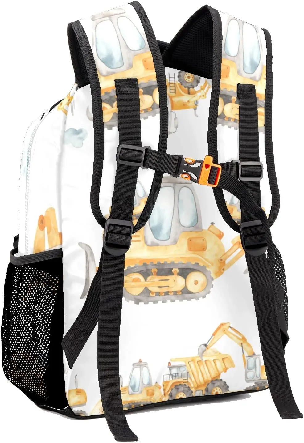 Deven Truck Machinery Bulldozer Personalized Kids Backpack for Boy/Girl Teen Primary School Daypack Travel Bag Bookbag