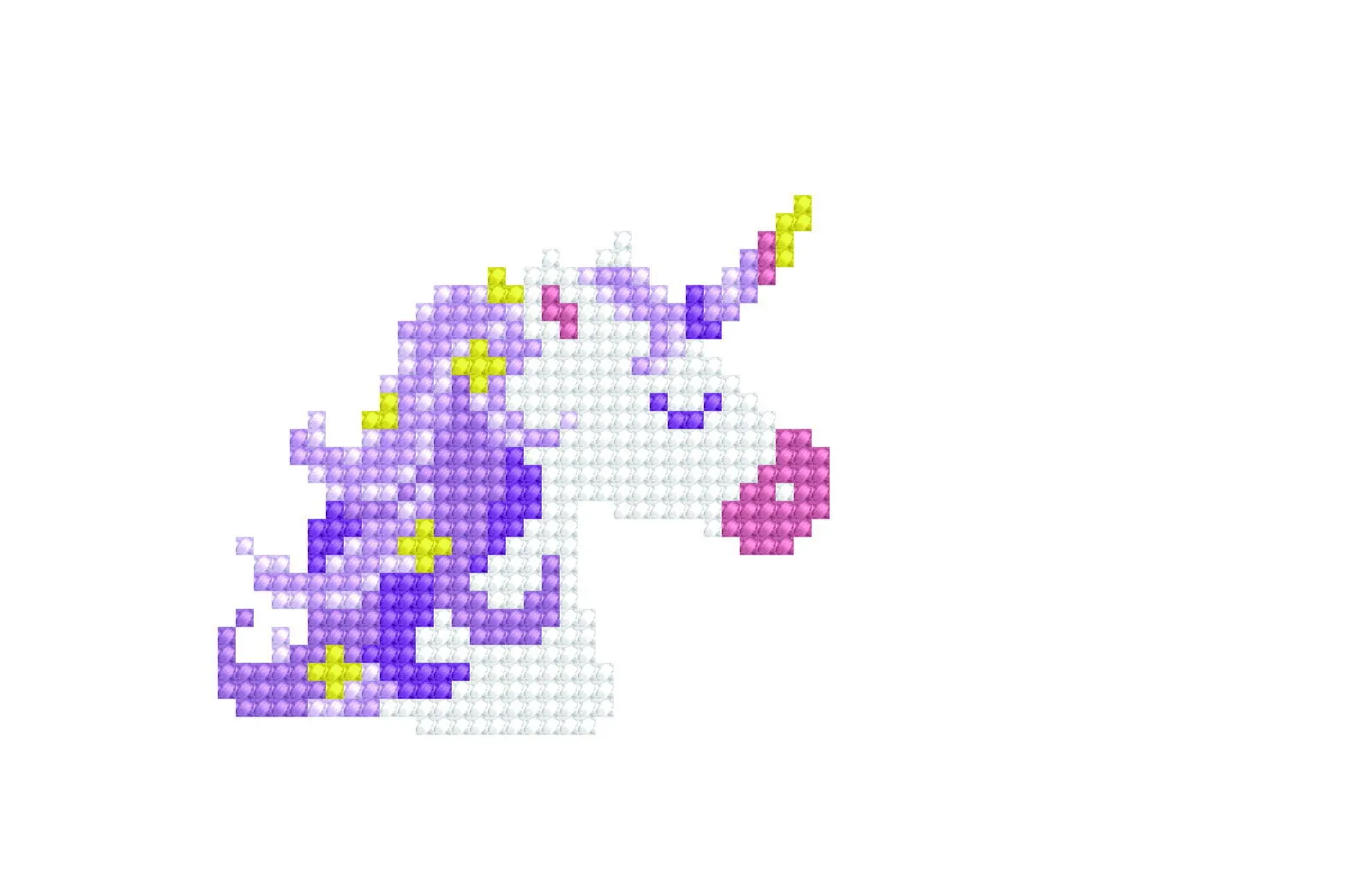 Diamond Dotz Pink Unicorn Zipper Pouch - 5.51 x 8.46 in