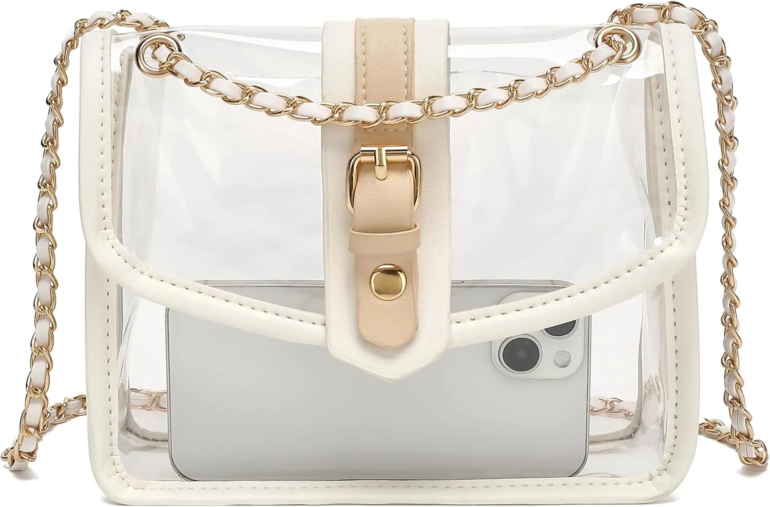 Direct 2 in 1 Clear Purse for Concert Sport, Stadium Approved Clear Crossbody Bag Handbag for Women