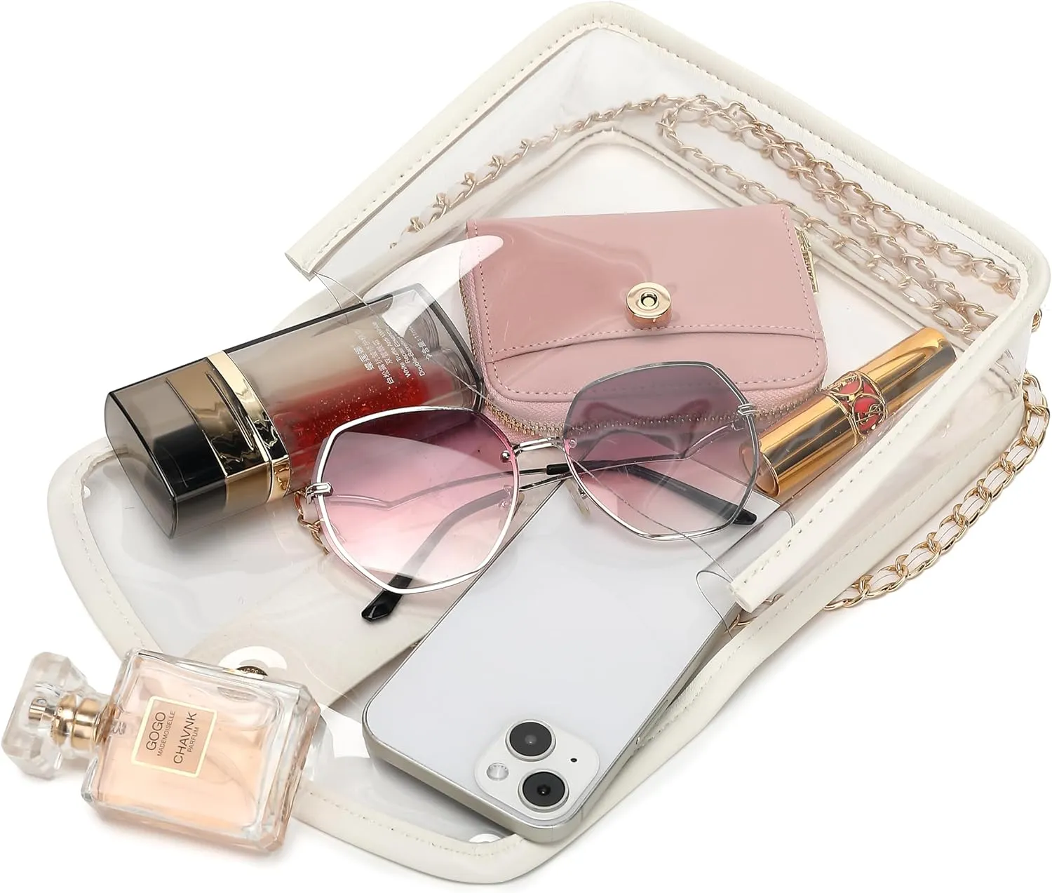 Direct 2 in 1 Clear Purse for Concert Sport, Stadium Approved Clear Crossbody Bag Handbag for Women
