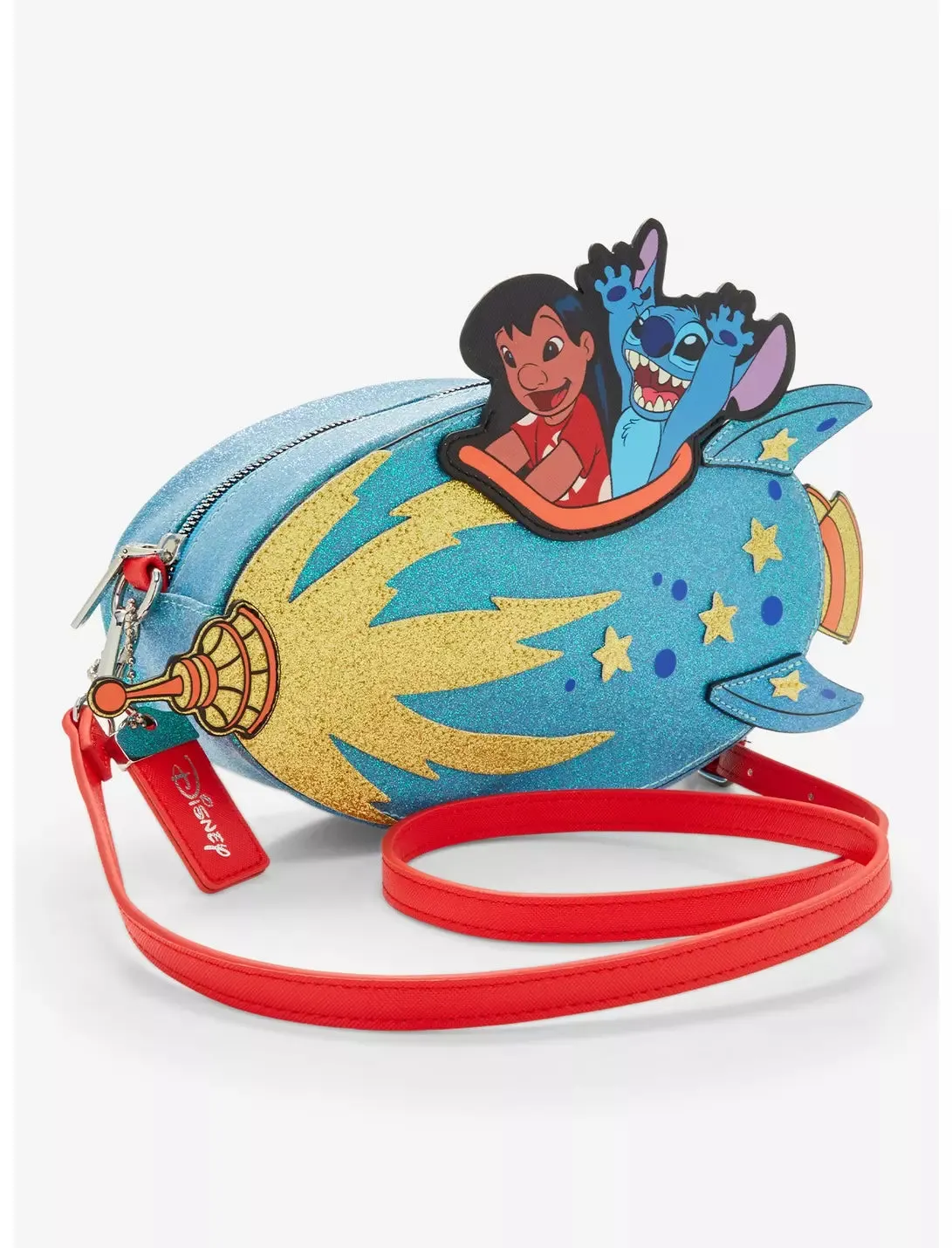 Disney Crossbody Bag Lilo and Stitch Glitter Rocket Bioworld