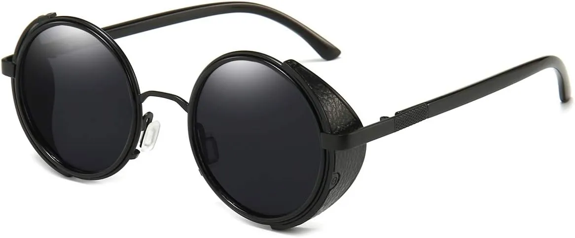 Dollger Steampunk Vintage Retro Round Sunglasses Metal Circle Frame