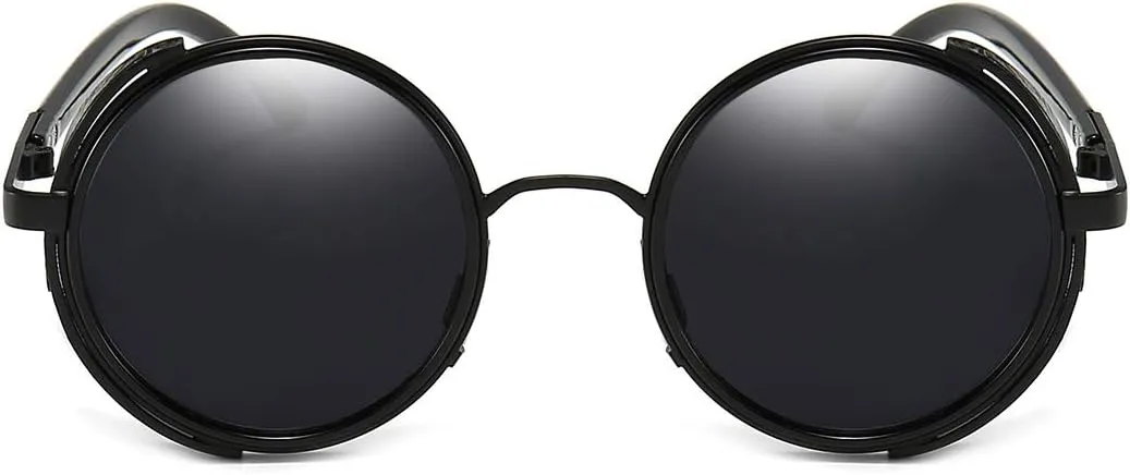 Dollger Steampunk Vintage Retro Round Sunglasses Metal Circle Frame