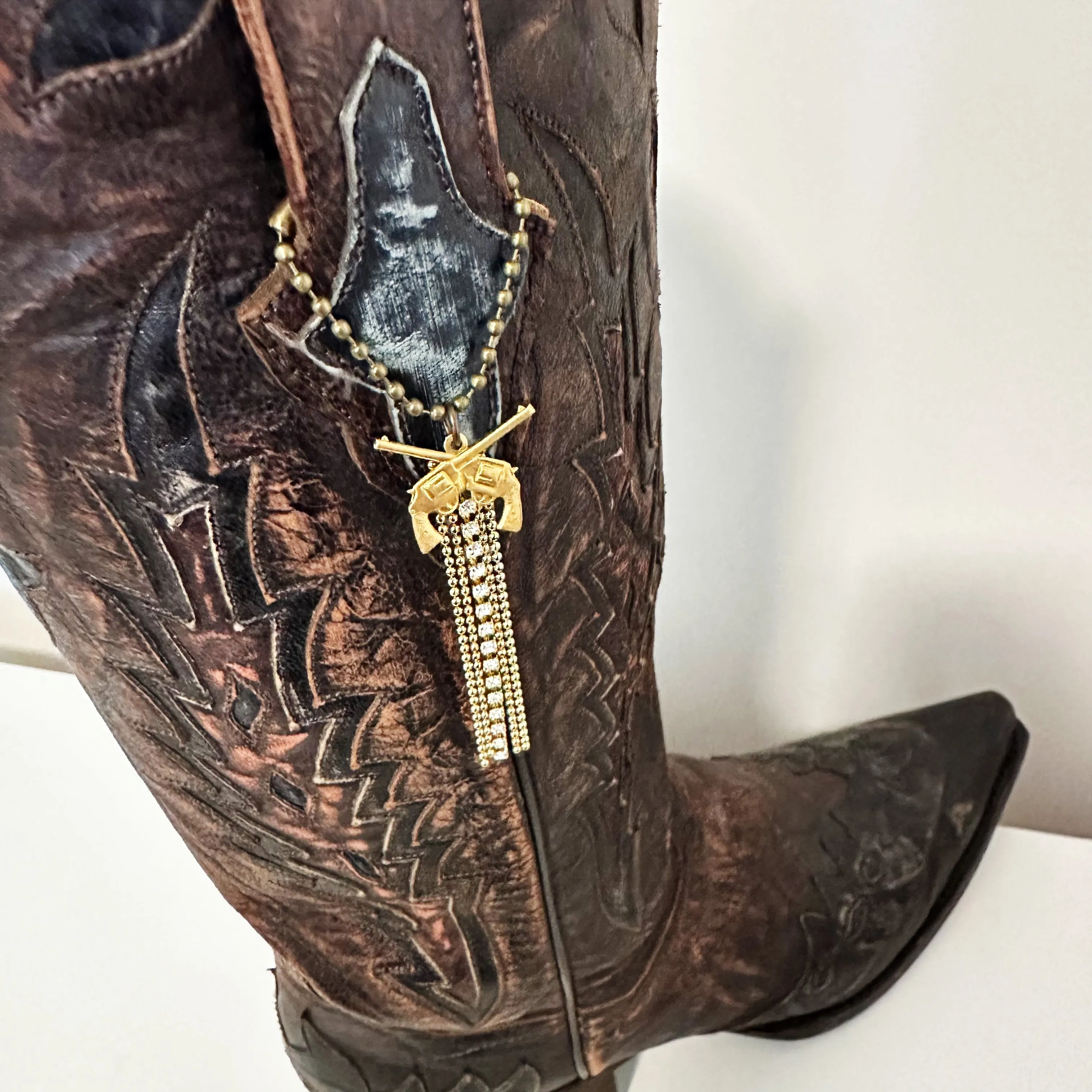 “Dolly” Cowboy Boot Charms (Gold)