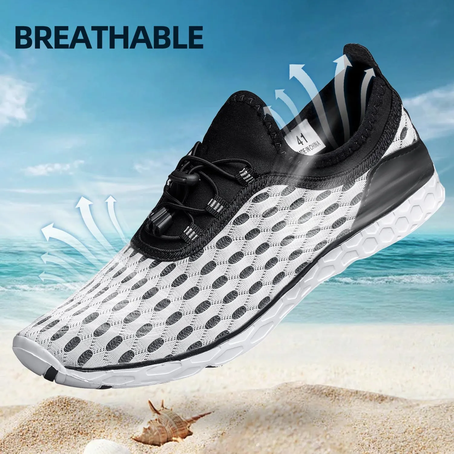 DOUSSPRT Women's Water Shoes Quick Drying Sports Aqua Shoes
