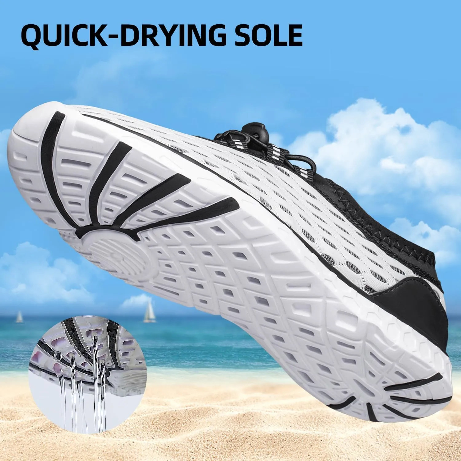 DOUSSPRT Women's Water Shoes Quick Drying Sports Aqua Shoes
