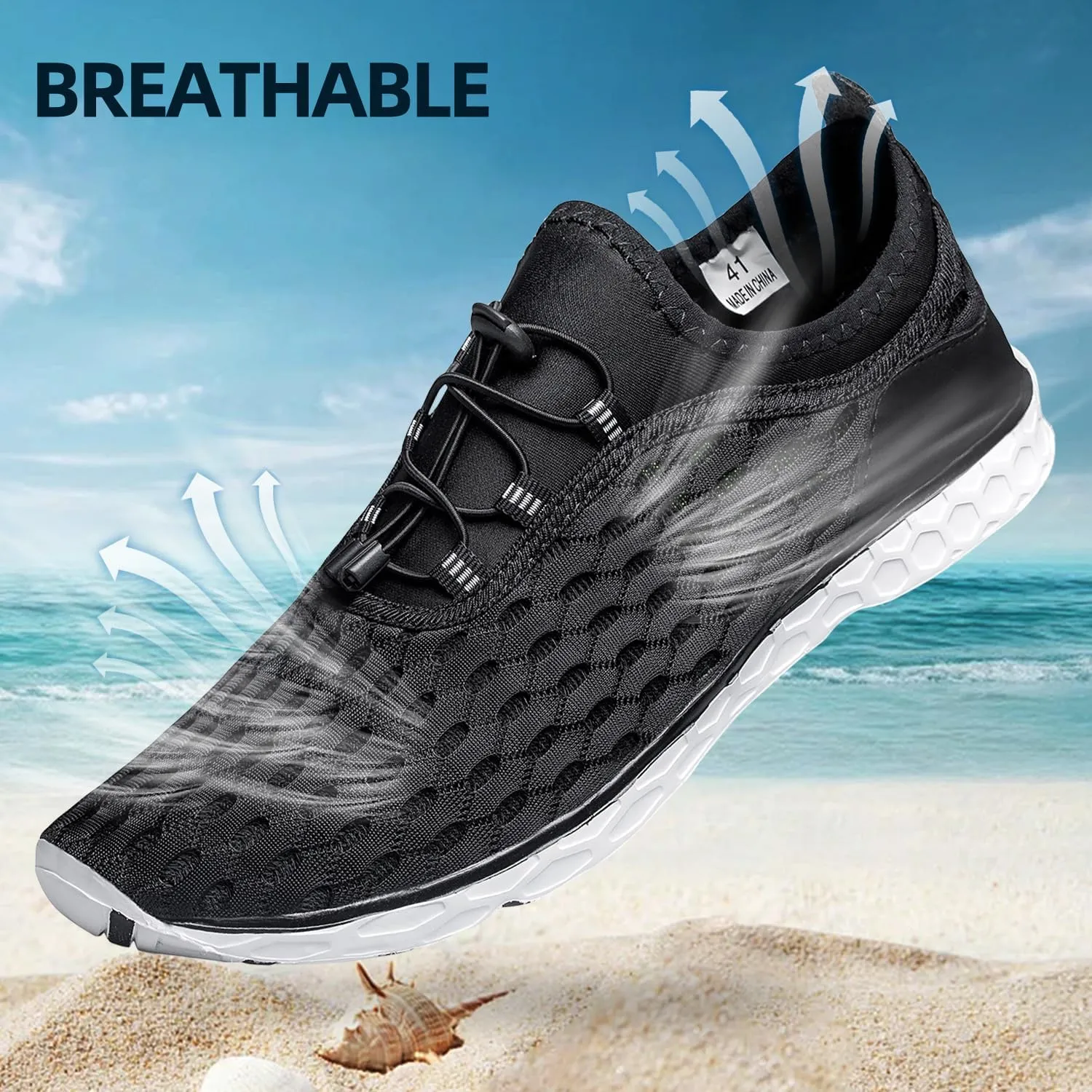 DOUSSPRT Women's Water Shoes Quick Drying Sports Aqua Shoes