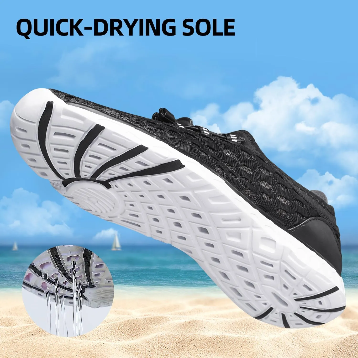 DOUSSPRT Women's Water Shoes Quick Drying Sports Aqua Shoes