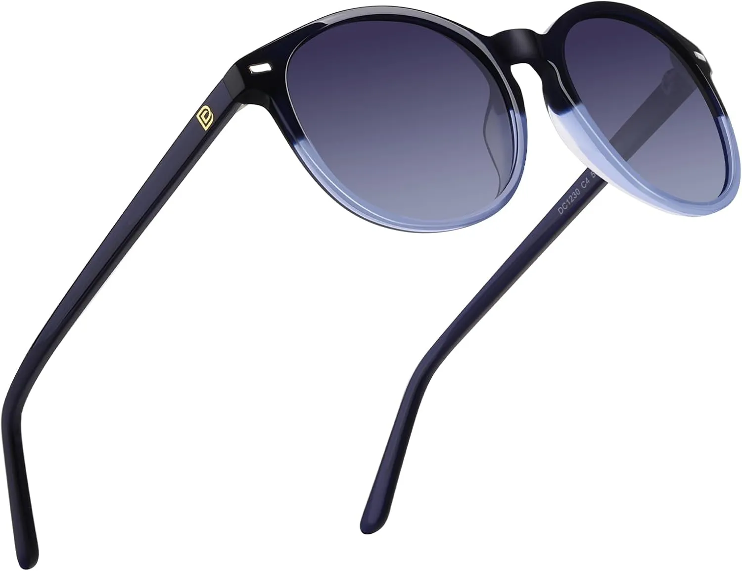 DUCO Polarized Sunglasses for Women Retro Round Women's Sunglasses Classic Vintage UV400 Shades DC1230