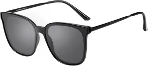 DUCO Retro Round Sunglasses for Women Vintage Polarized Woman Shades Lightweight PC Frame UV400 Protection Sun Glasses W016