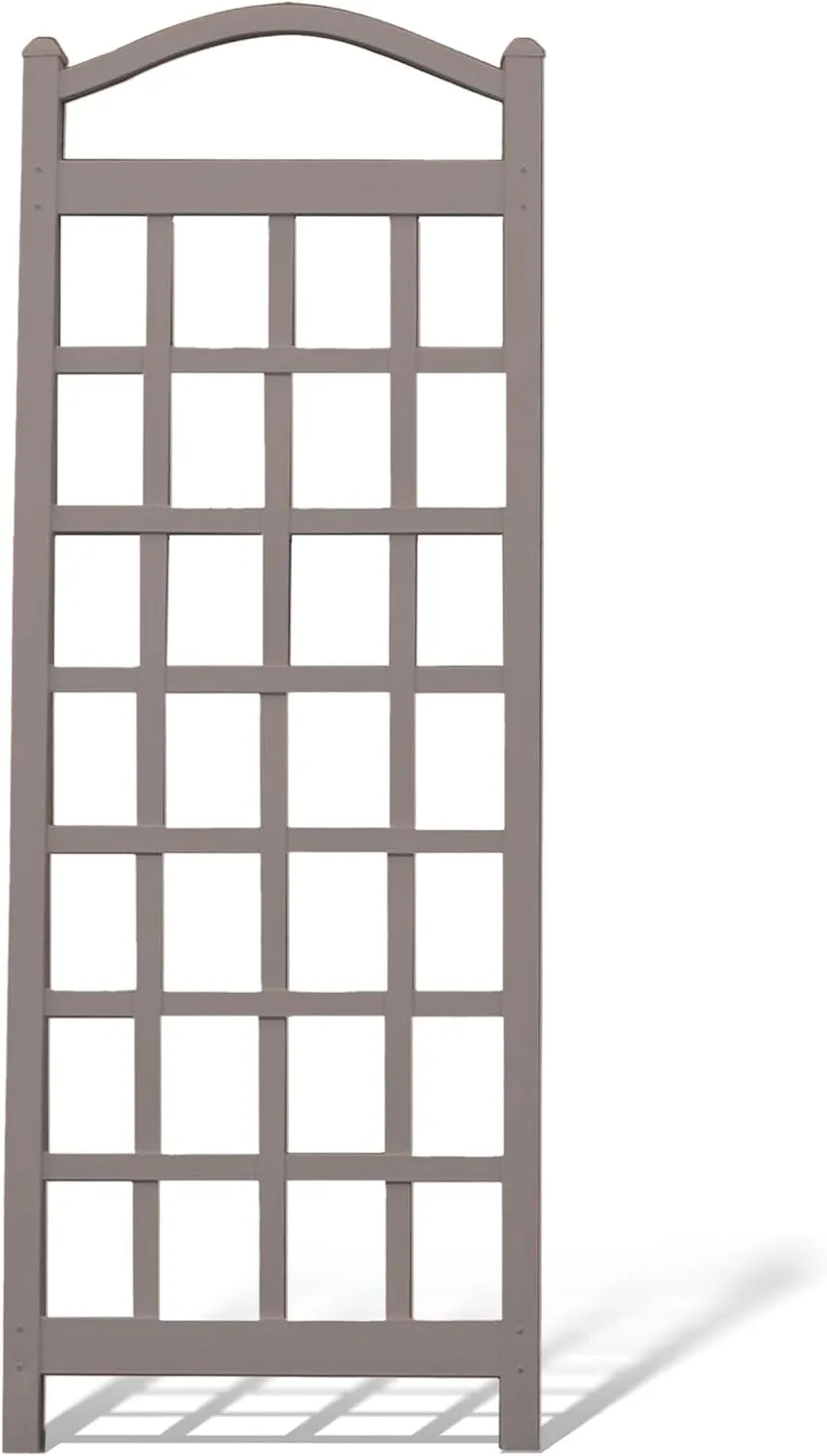 Dura-Trel PVC Garden Trellis for Climbing Vine Plants, Cambridge, Mocha, 28" x 76"
