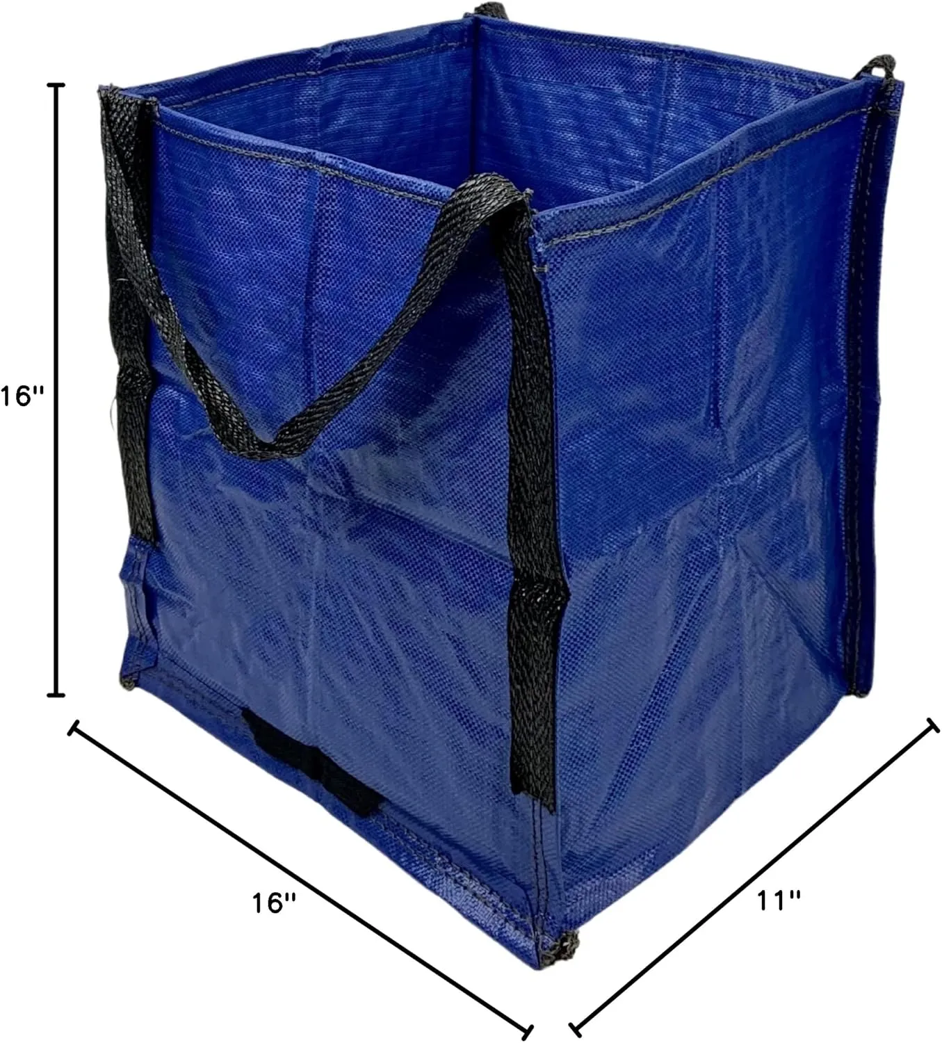 DURASACK Heavy Duty Storage Tote Bag 22-Gallon Rugged Woven Polypropylene Moving Bag, Reusable Self-Standing Design, Holds up to 500 Pounds, Single, Blue, 16 x 16 x 19 inches