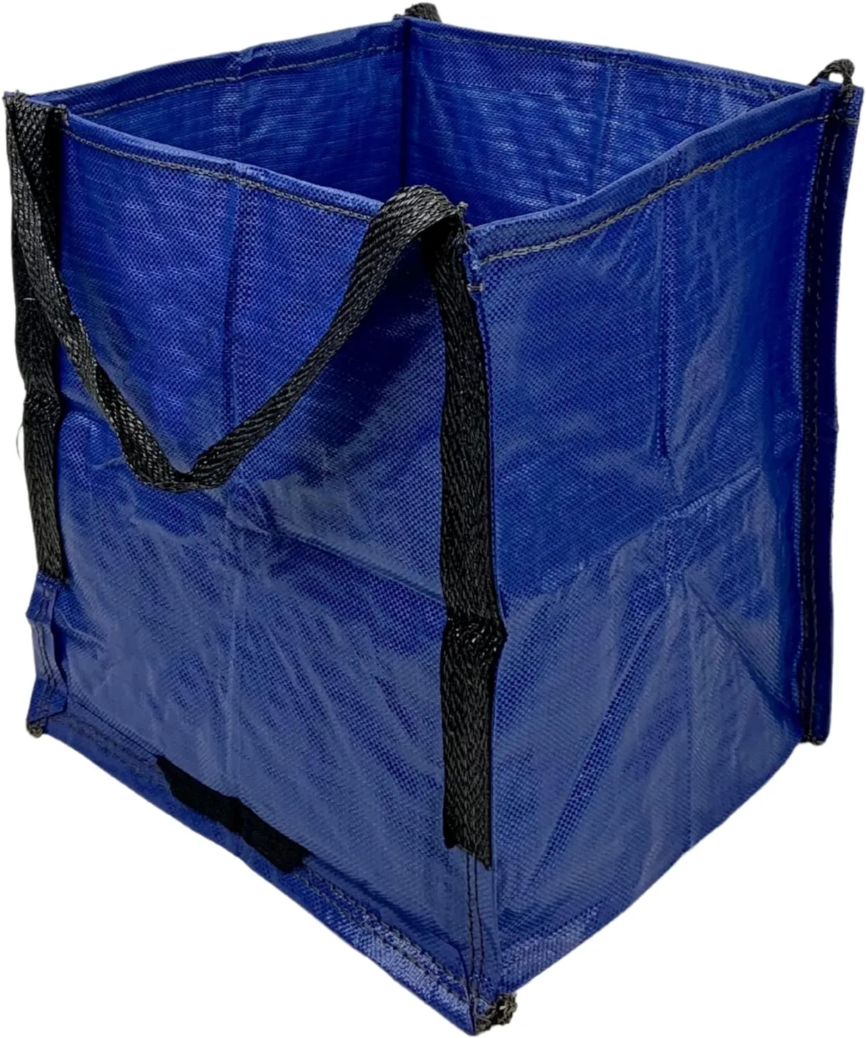 DURASACK Heavy Duty Storage Tote Bag 22-Gallon Rugged Woven Polypropylene Moving Bag, Reusable Self-Standing Design, Holds up to 500 Pounds, Single, Blue, 16 x 16 x 19 inches