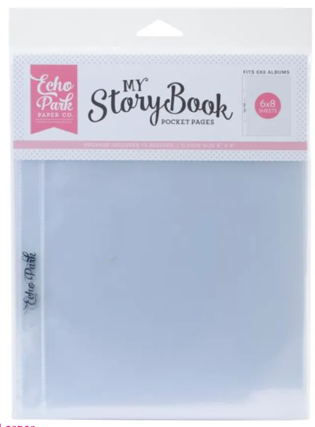 Echo Park 6x8 My Story Book Album Pocket Pages {C217}