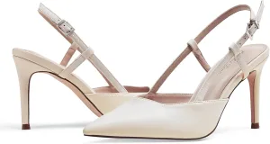 Elisabet Tang Women's Closed Toe Slingback Pointed Toe Stiletto Heel Pump Dress Shoes Buckle Strap Party Pumps Sexy
