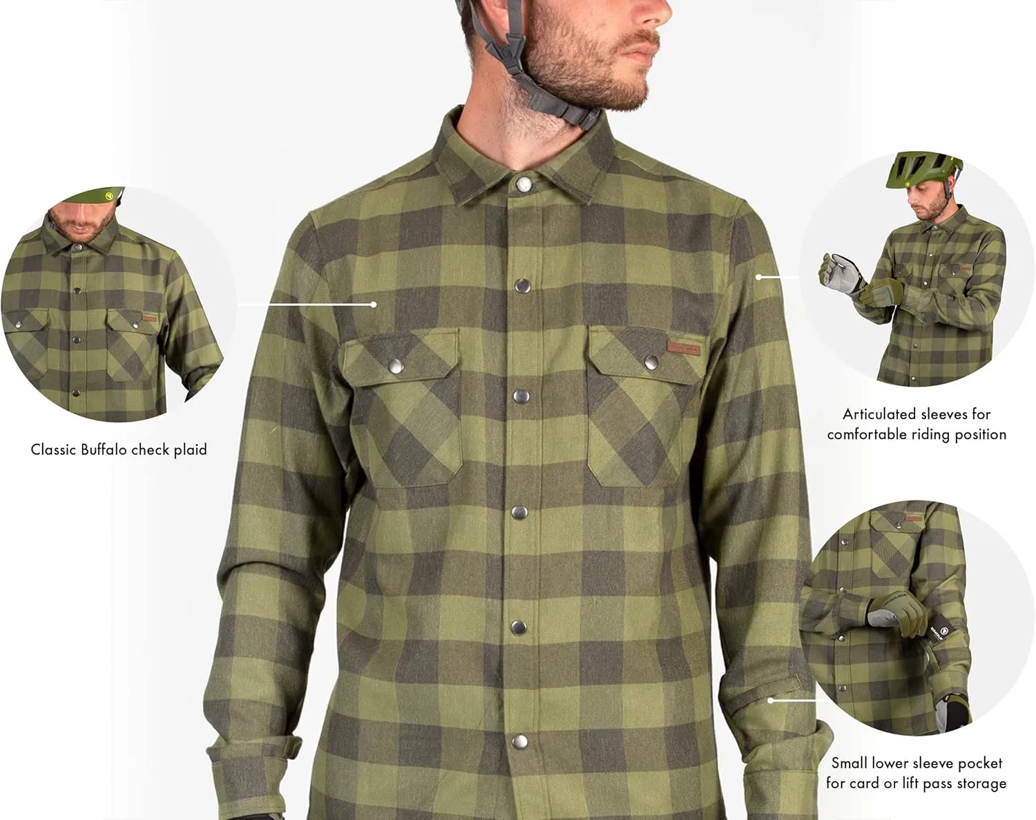 Endura Men's Hummvee Flannel Cycling Shirt