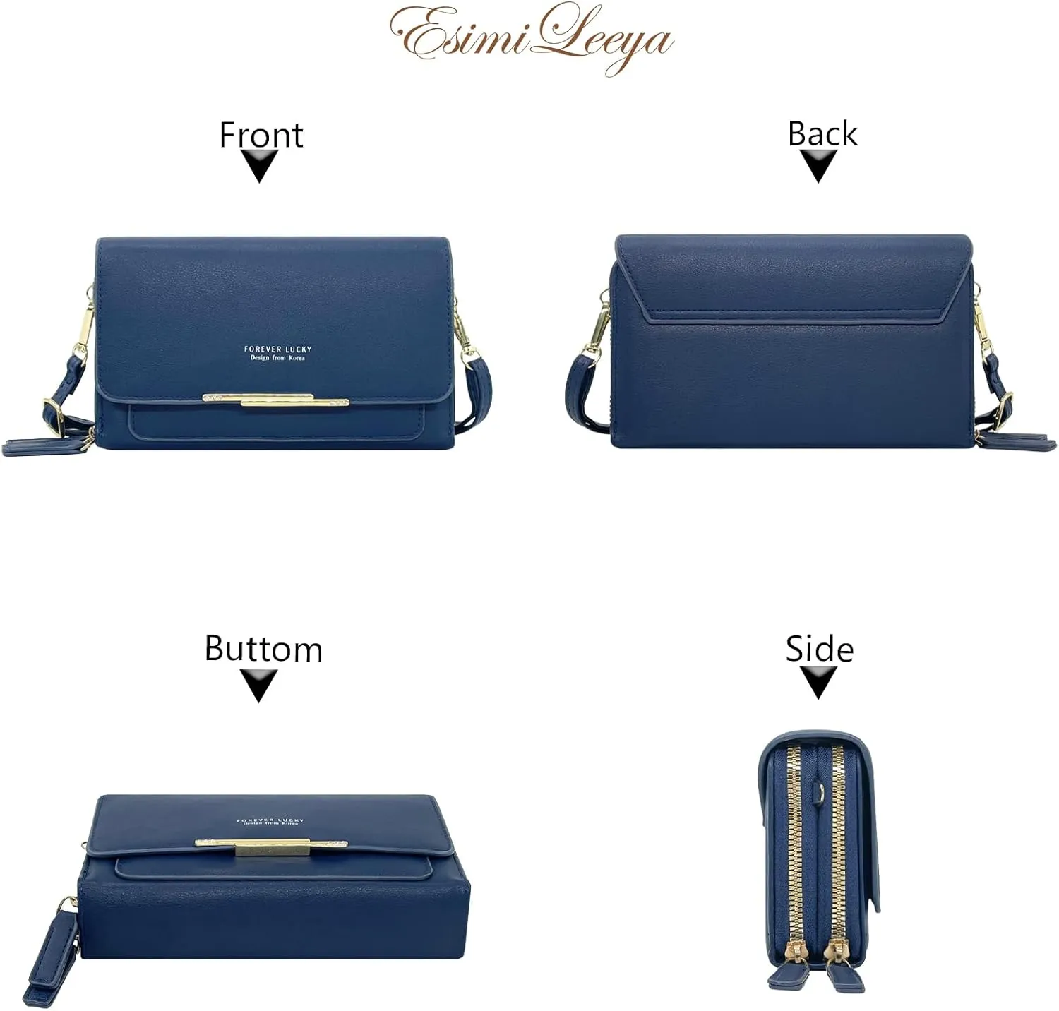 Esimileeya Compact Small Crossbody Bags for Women Trendy Clutch Handbag Purses for Women Lady Cell Phone Wallet Shoulder Bag
