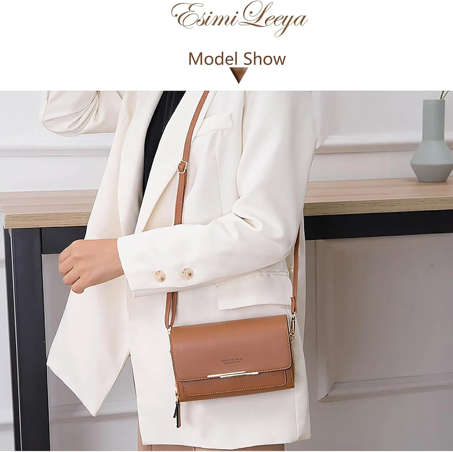 Esimileeya Compact Small Crossbody Bags for Women Trendy Clutch Handbag Purses for Women Lady Cell Phone Wallet Shoulder Bag