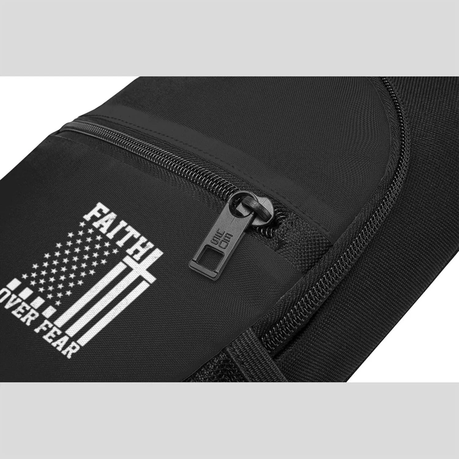 Faith Over Fear Patriotic Faithful Christian Unisex Chest Bag Lightweight Crossbody Shoulder Bag Travel Pocket