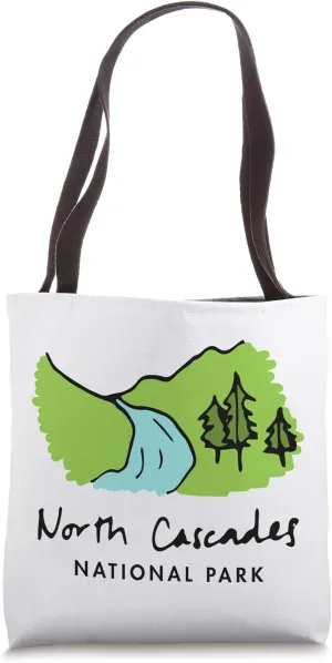 Family Vacation Design - Retro North Cascades National Park Tote Bag