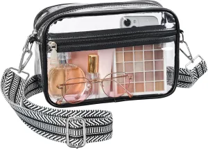 FANGSUN Clear Crossbody Bag Stadium Approved, Clear Purse for Women