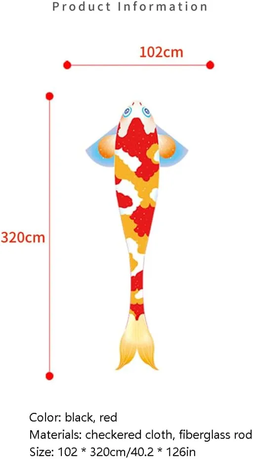 Fantasy Koi Kite Adults Children Beginner Easy to Fly Breeze Outdoor Activities Games Beach Park Fish Tail Kites