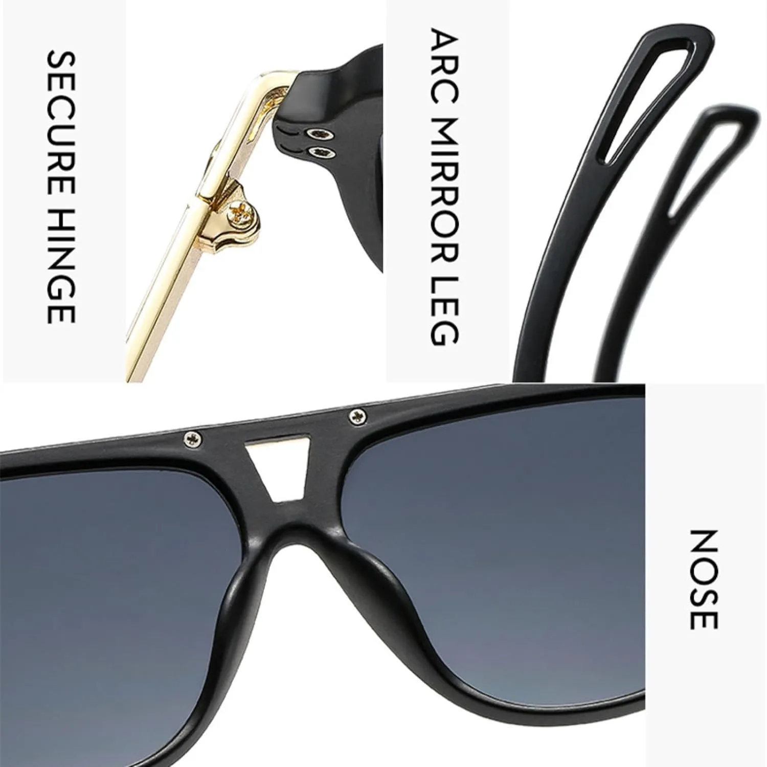 Fashion Classic Double Bridge Sunglasses Men Women Vintage Travels Driving Sun Glasses Uv400