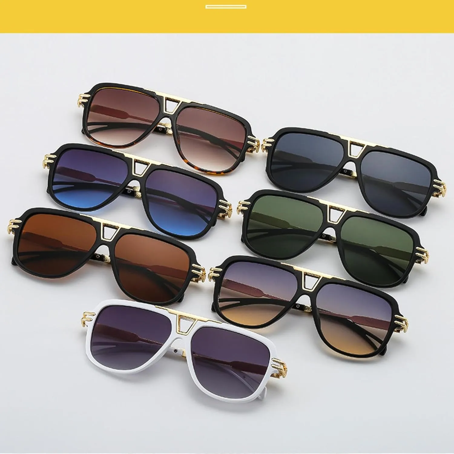 Fashion Classic Double Bridge Sunglasses Men Women Vintage Travels Driving Sun Glasses Uv400