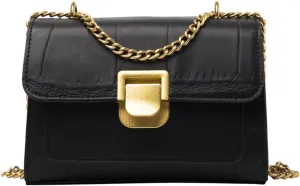 Fashion Flap Crossbody Bags for Women - Retro Small Square Chain Purse & Handbag (Yellow)