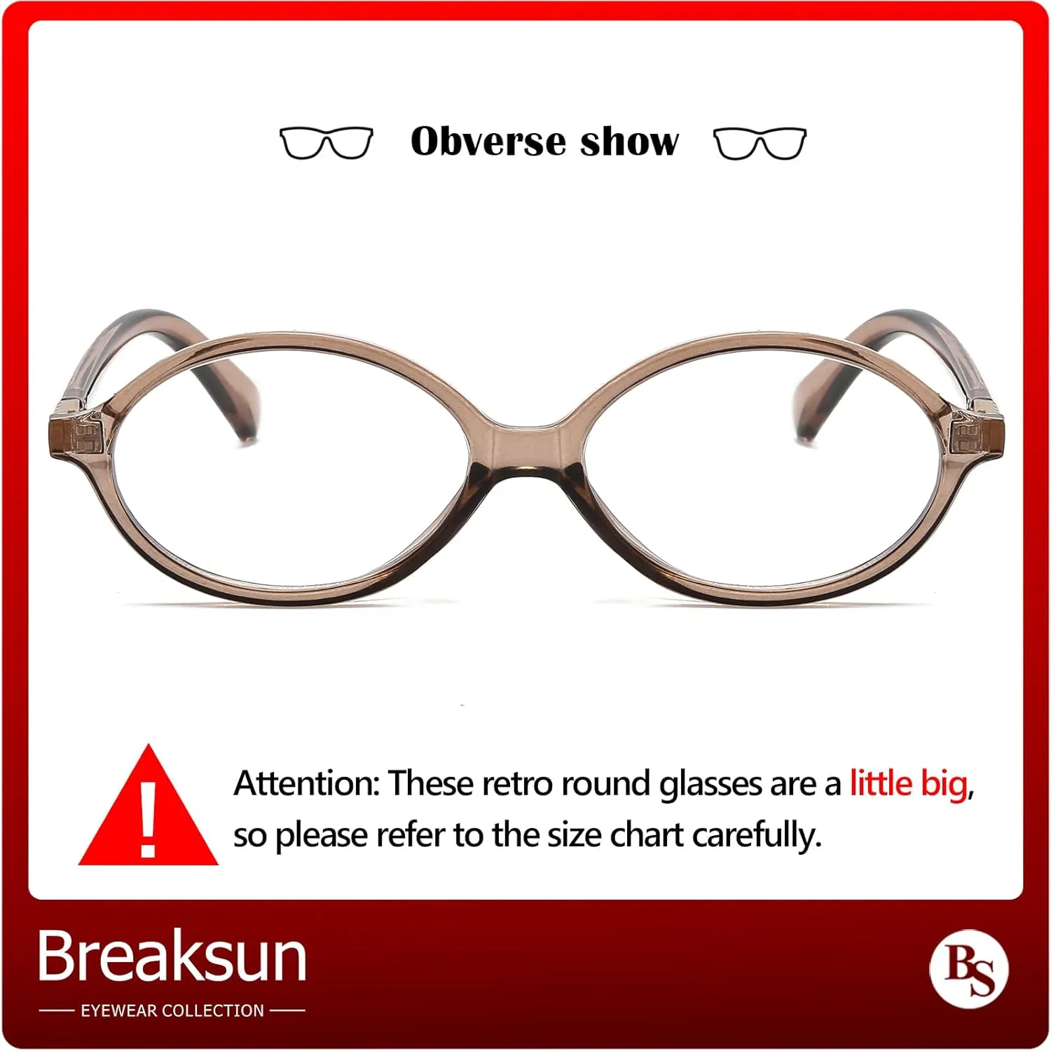 Fashion Oval Glasses for Women Men Retro Round Tortoise Frame Blue Light Glasses Nerd Eyeglasses