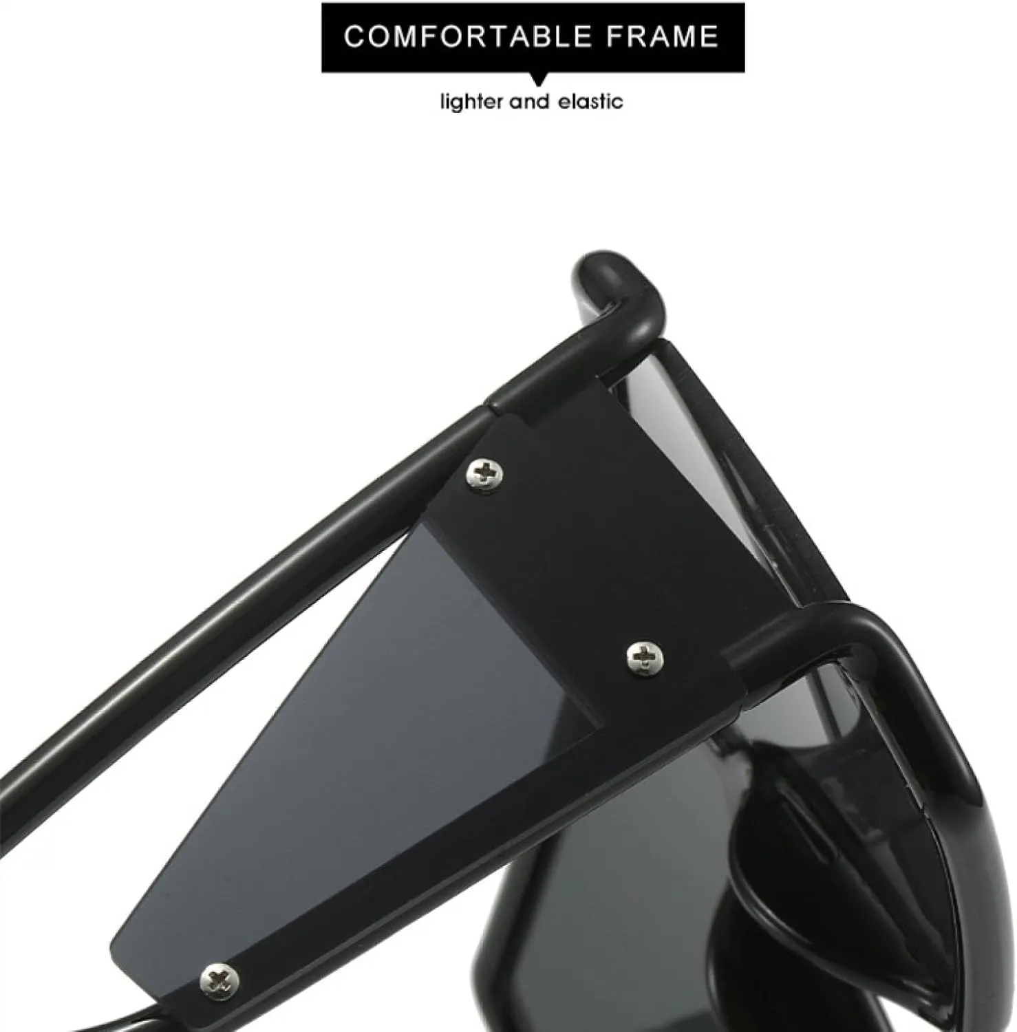 Fashion Oversized Frame Hollow Out One Piece Sunglasses Women Men Classic Outdoors Driving Travel Sun Glasses Uv400
