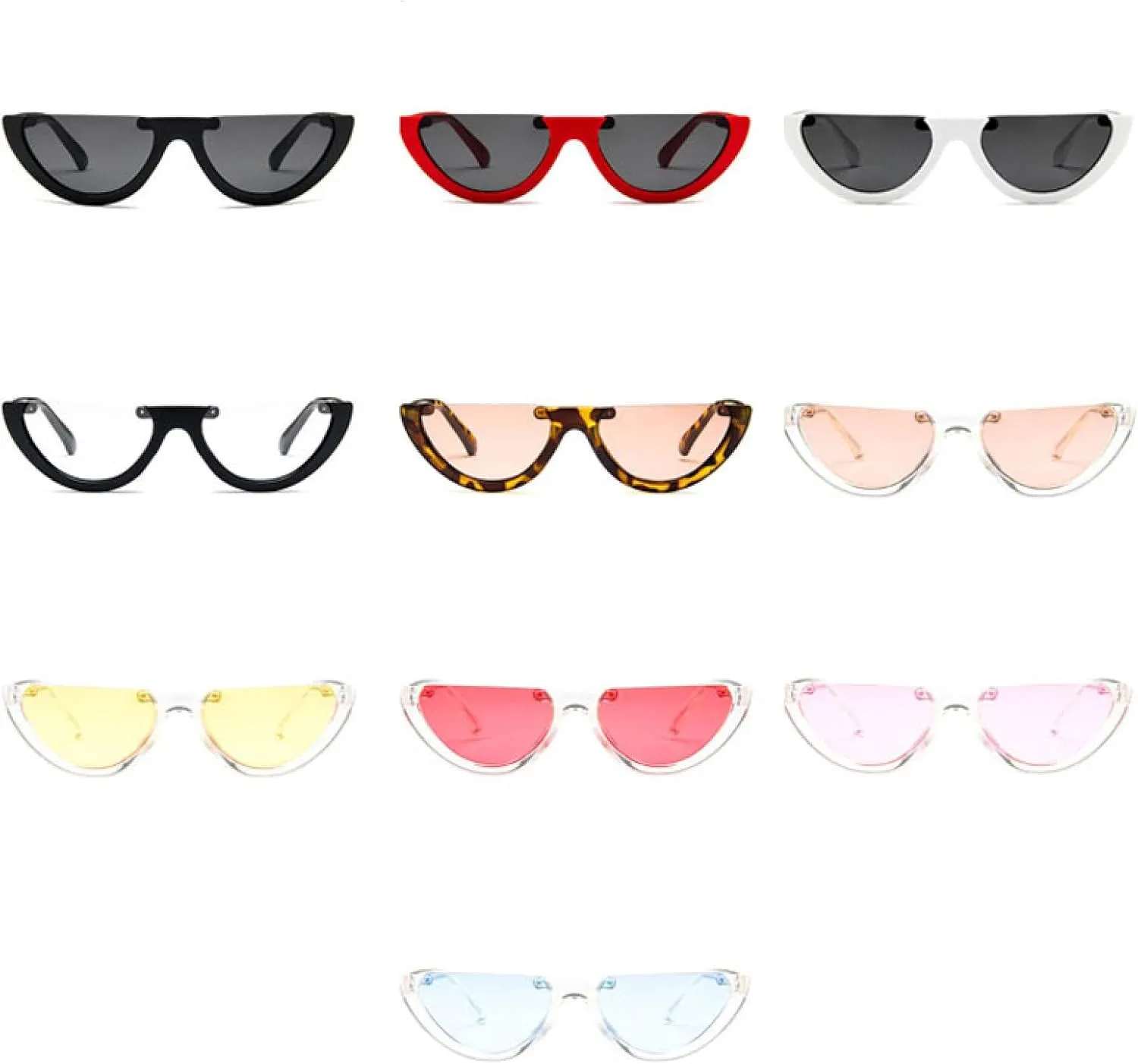 Fashion Sunglasses Women Vintage Cat Eye Punk Men Shades Eyewear Retro Eyeglasses Uv400