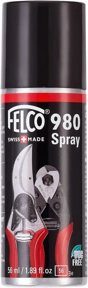 Felco Tool Lubricant (F 980) - Biodegradable Synthetic Maintenance Product Spray Grease,Red, Black