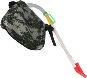 Fertilizer Sprayer Fertilizer Applicator Flexible Handle Manual Fertilizer Spreader with Bag for Farm Vegetables Corn Sugar Cane Fruit Trees